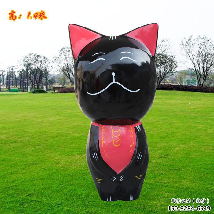新城廣場小貓雕塑，動物擺件，仿古工藝
