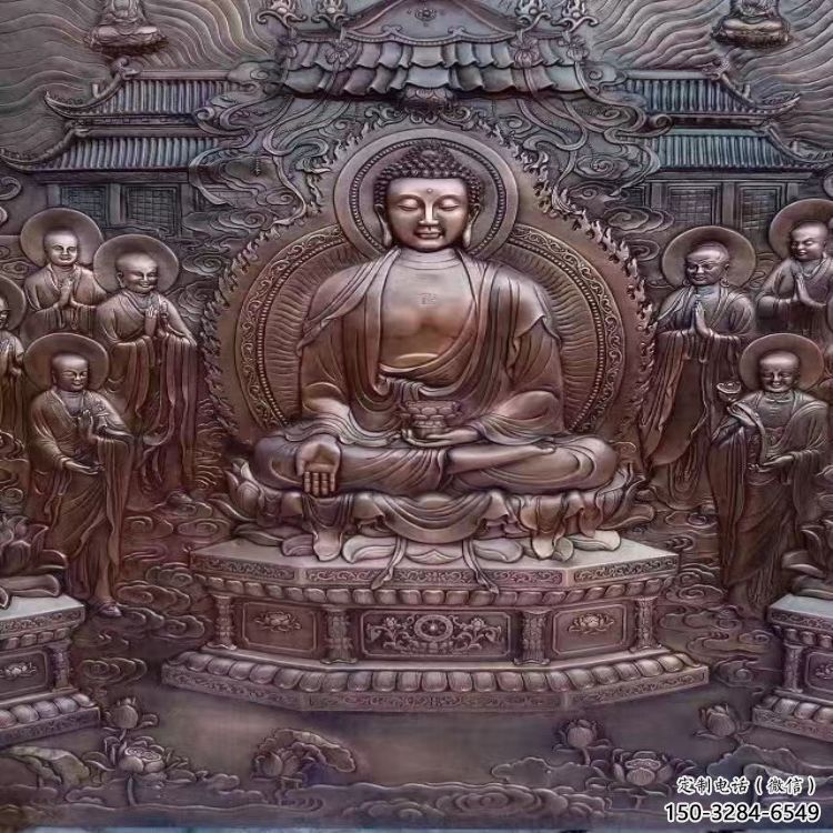 眉山鍛銅浮雕常用，寺廟景觀，黃銅佛像浮雕生產商
