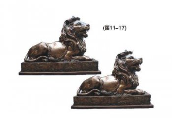 寶雞公園獅子雕塑供求，景觀雕塑，鑄銅趴獅雕塑優(yōu)選