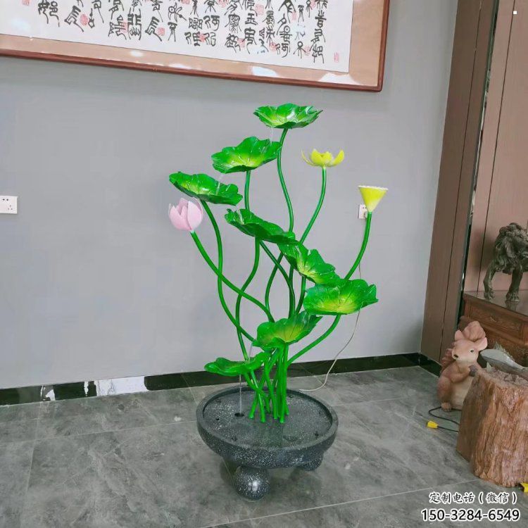 烏魯木齊荷花雕塑異型優選，城市裝飾，展示荷花雕塑定做