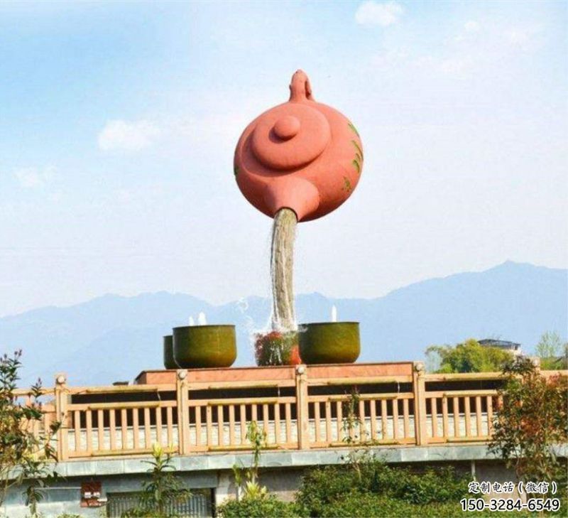 臨安公園天壺雕塑工廠，不銹鋼材質(zhì)，圓雕形式