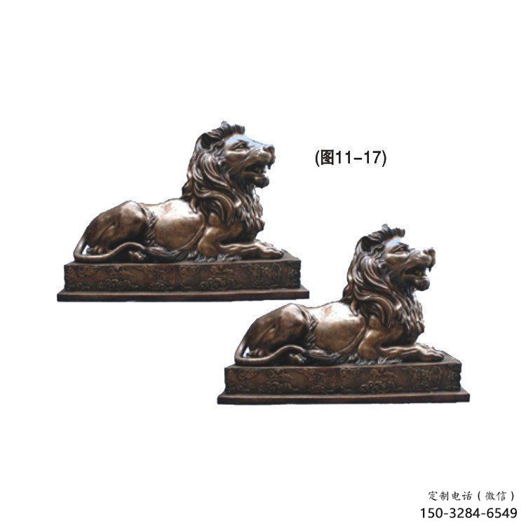 金華公園獅子雕塑供求，景觀雕塑，鑄銅趴獅雕塑優(yōu)選