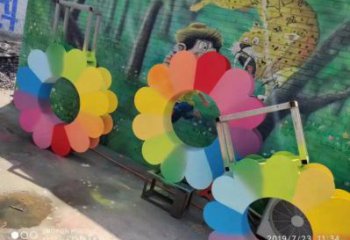 博爾塔拉金銀花雕塑廠家，景區雕塑，城市不銹鋼金銀花雕塑