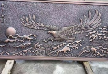 吐魯番老鷹浮雕訂做，景區(qū)雕塑，鍛銅動(dòng)物浮雕定價(jià)