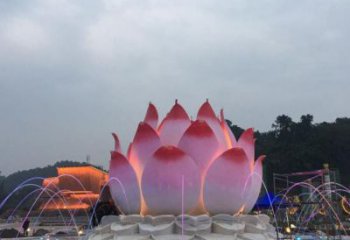 曲靖蓮花雕塑廠家，景區(qū)雕塑，水景蓮花噴泉雕塑精選